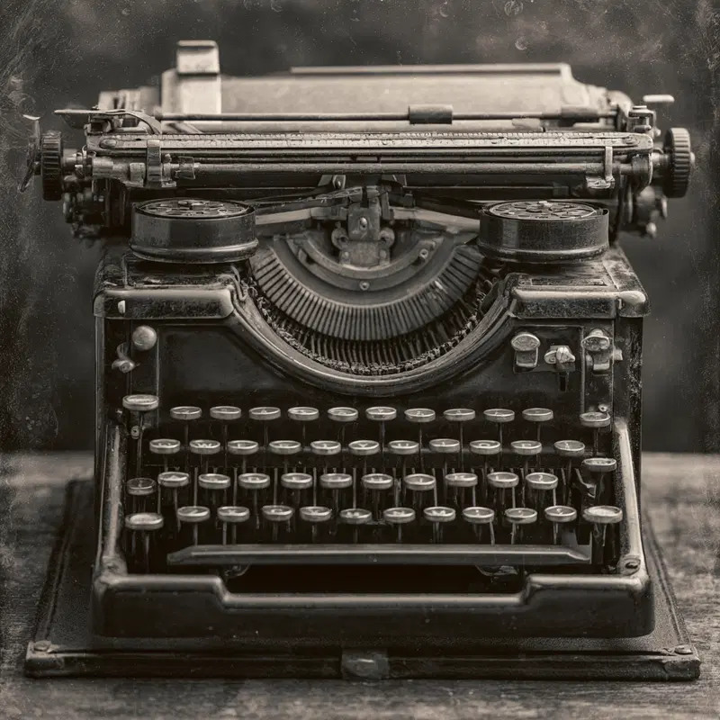 Vintage typewriter as a representation of historical writing tools and techniques