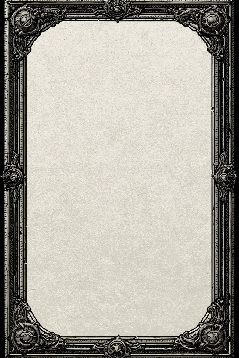 Vintage Ornate Black and White Decorative Frame Design