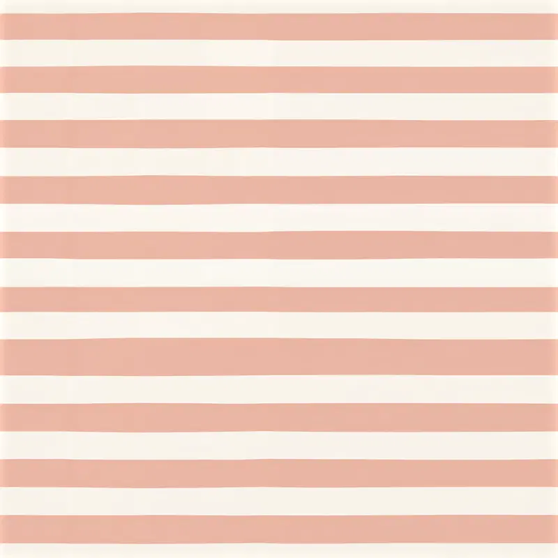 Minimalist abstract painting with horizontal soft peach and cream stripes