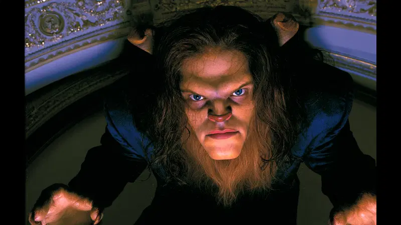 Detailed Creature Costume with Facial Prosthetics and Makeup Effects