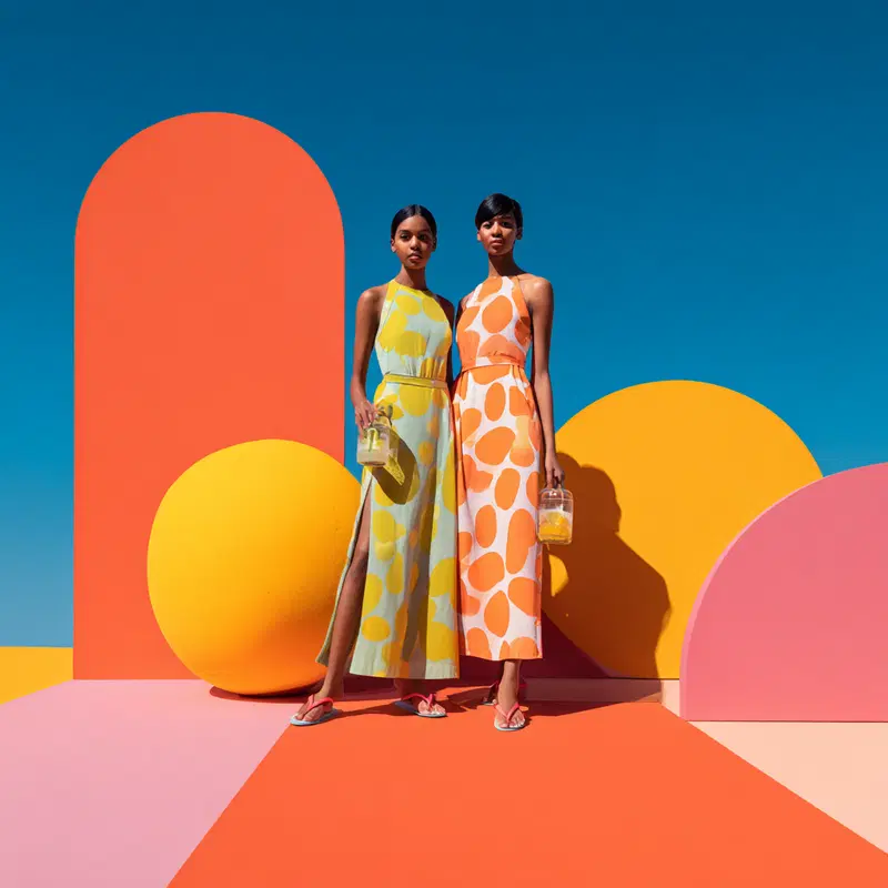 Bright and Playful Colorful Gallery Walls with Modern Shapes and Fashion