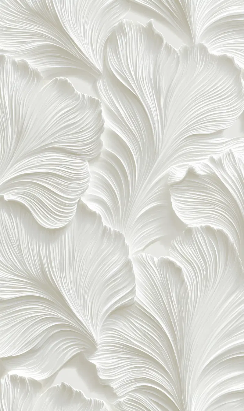 Elegant soft neutral art with delicate textured leaf patterns