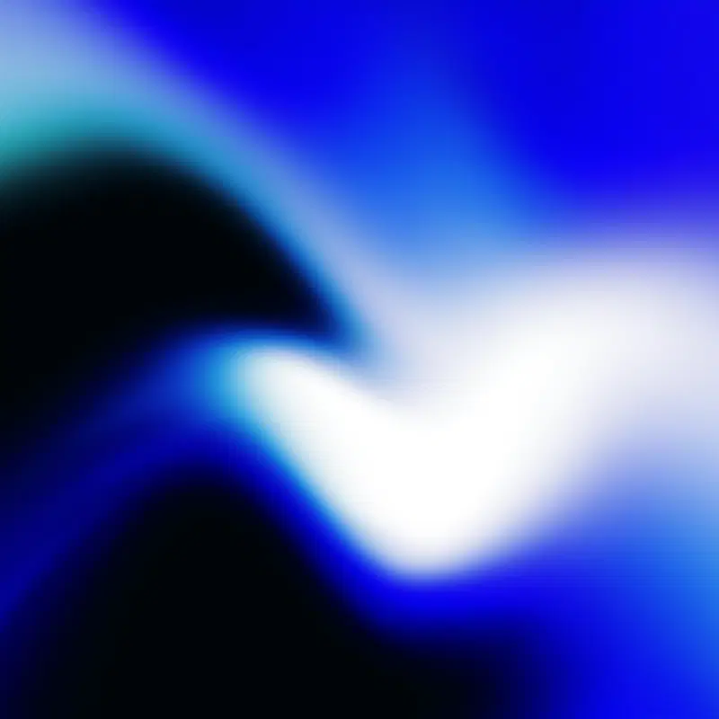 Abstract digital artwork with flowing blue, white, and black gradients