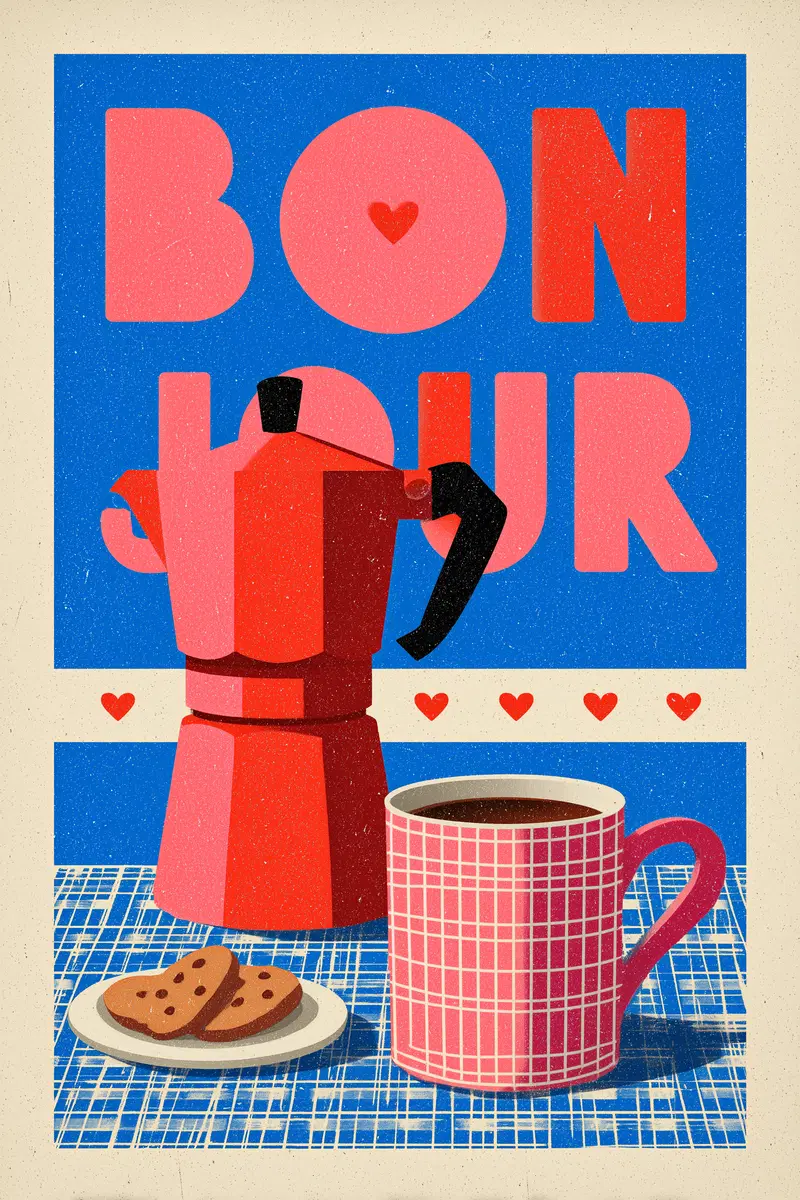 Bright and Charming Kitchen Wall Art Featuring Coffee and Cookies