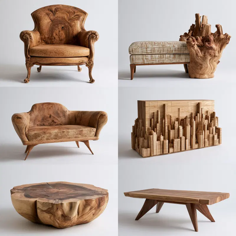 Unique and Artistic Wooden Furniture Pieces for Interior Design