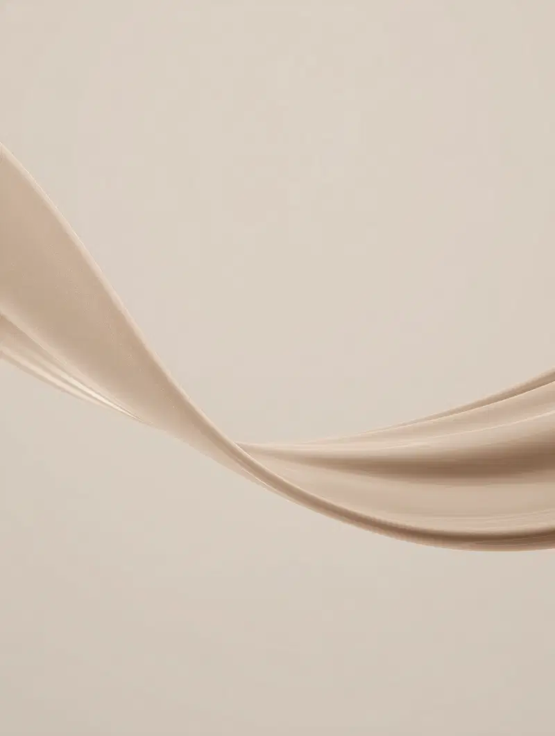Minimalist abstract design in soft beige tones with flowing shapes