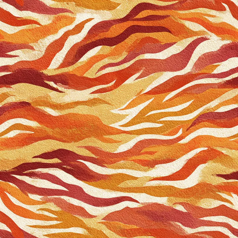 Abstract pattern with warm tones in wavy layered brush strokes