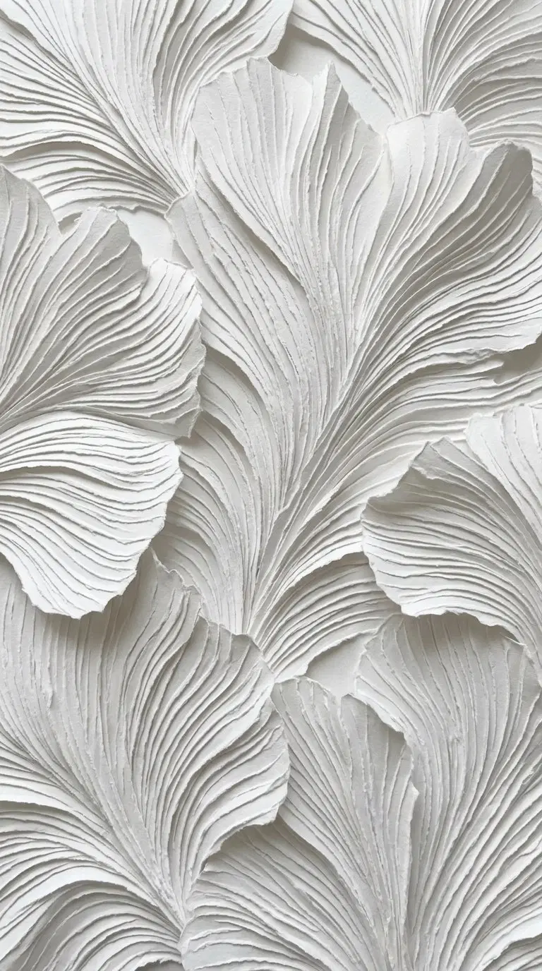 Intricate Neutral Tone Abstract Paper Art with Layered Textures