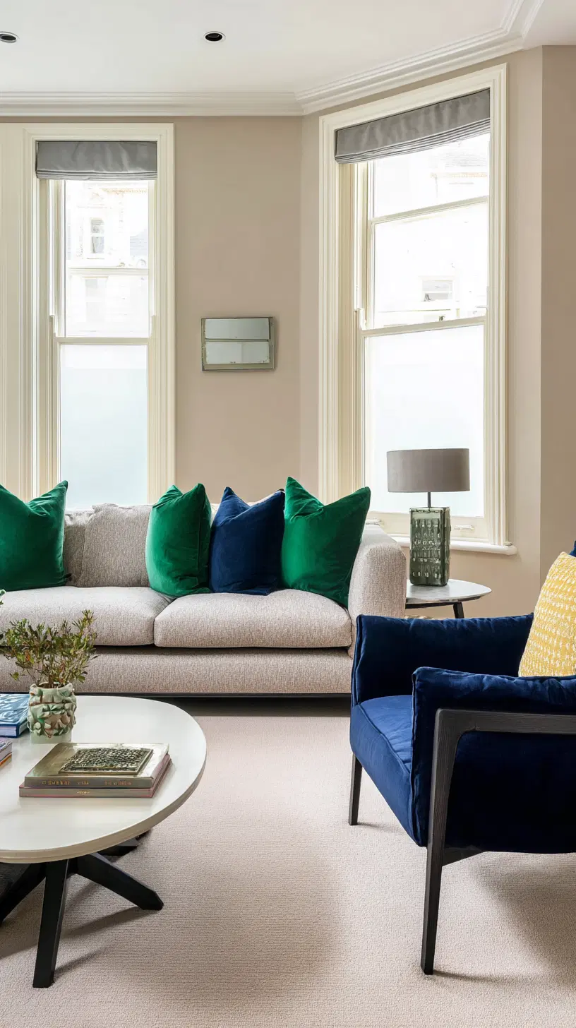 Modern living room neutral accents — photo 3