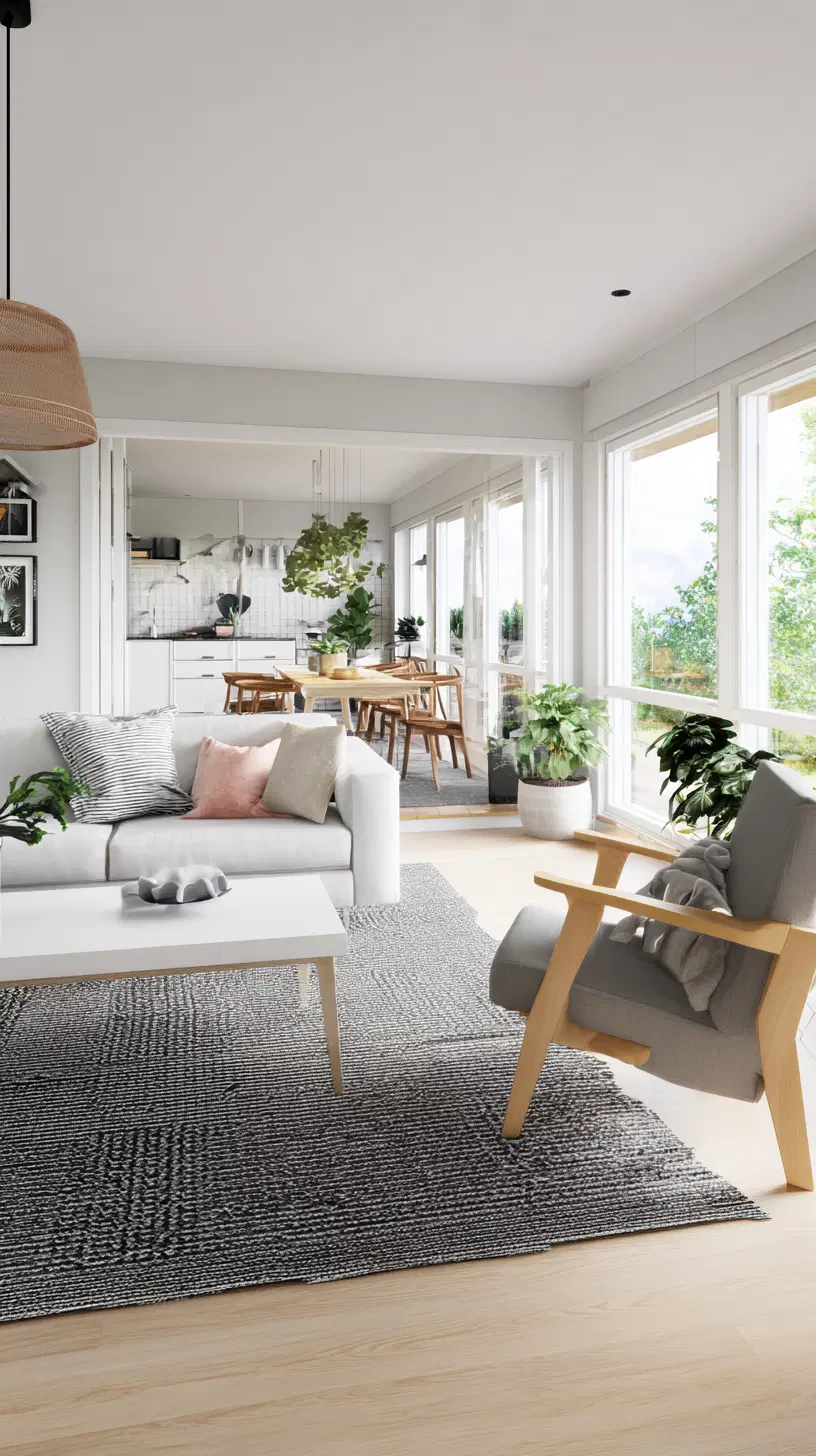 Open layout modern living room — photo 1