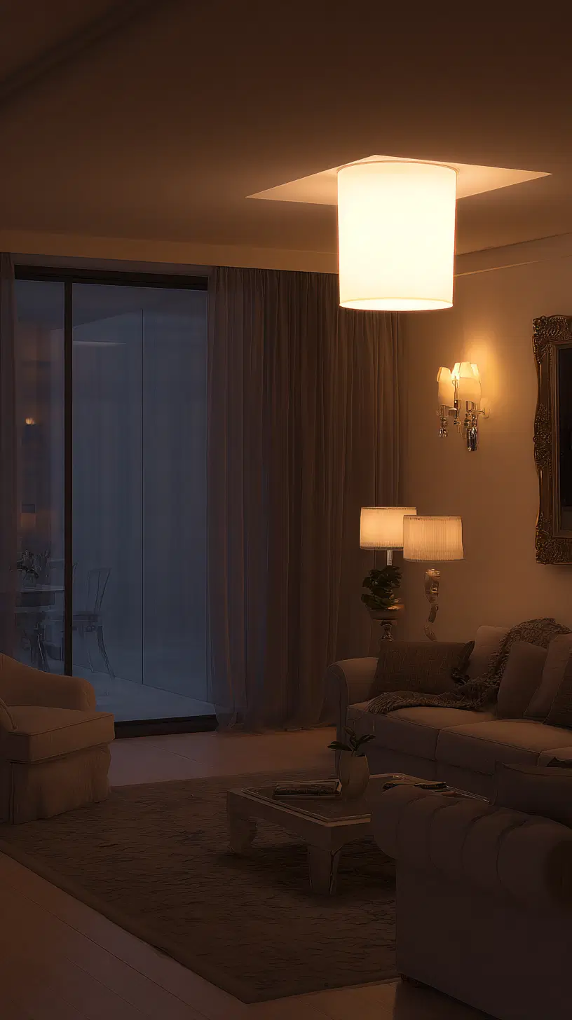 Layered lighting in a modern living room — photo 2