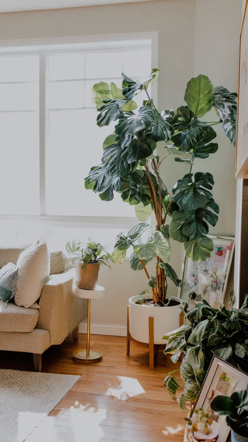 Indoor plants in a modern living room — photo 1