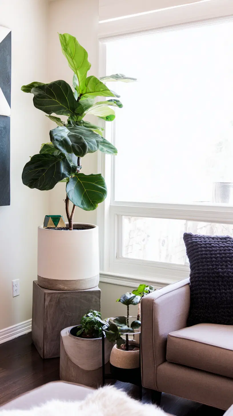 Indoor plants in a modern living room — photo 2