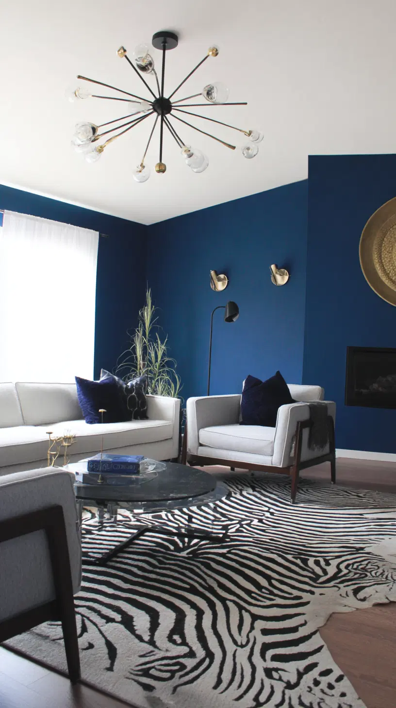 Accent wall in a modern living room — photo 1