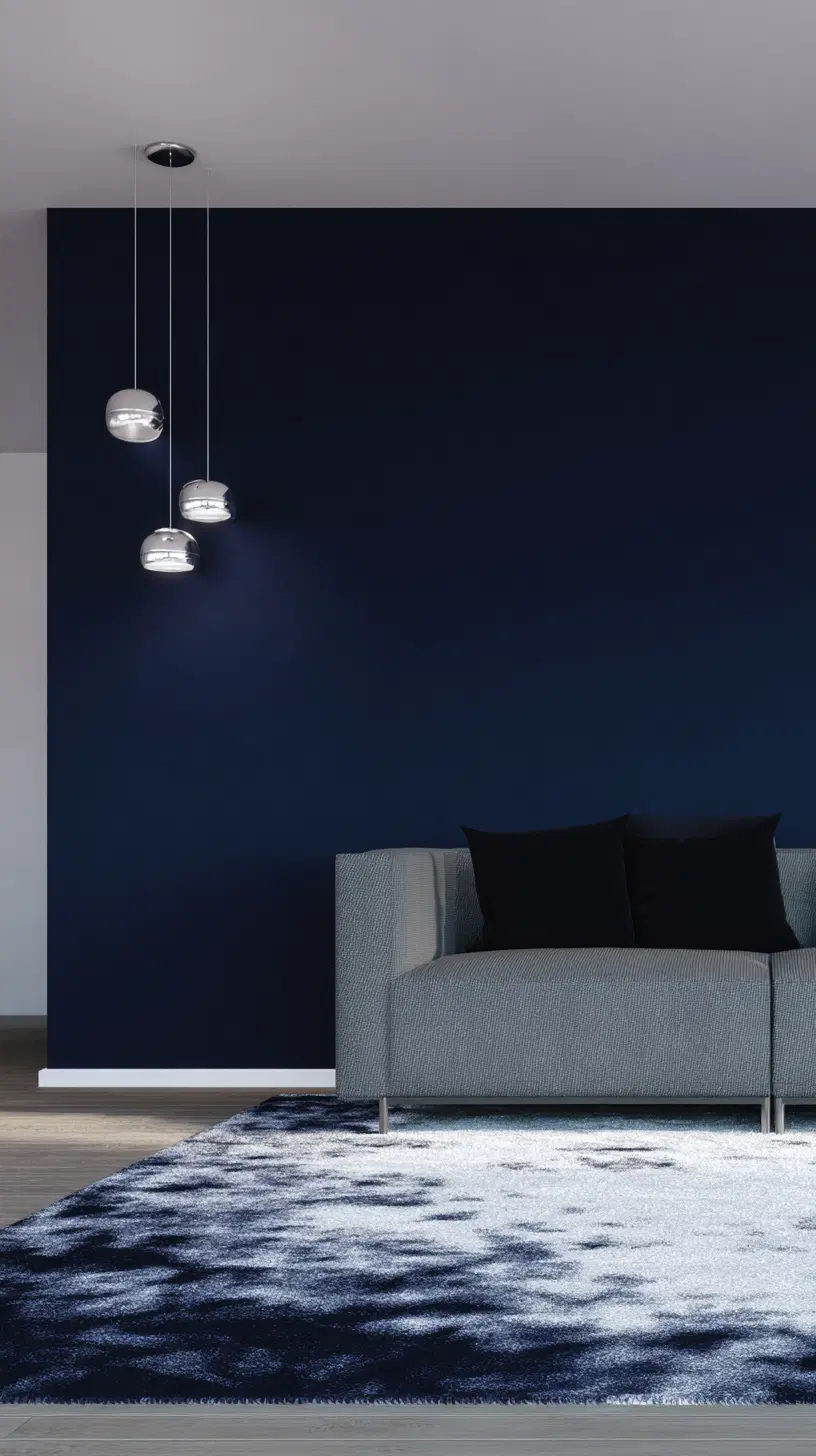 Accent wall in a modern living room — photo 3