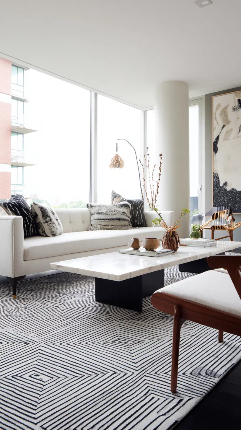 Modern rug for a living room — photo 2