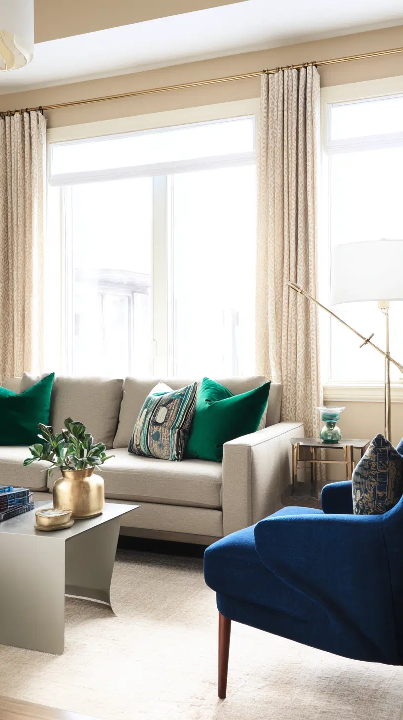 Modern living room neutral accents — photo 1