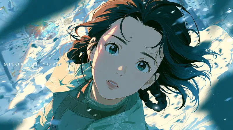 Stunning Anime Character with Dreamy Background in Soft Colors