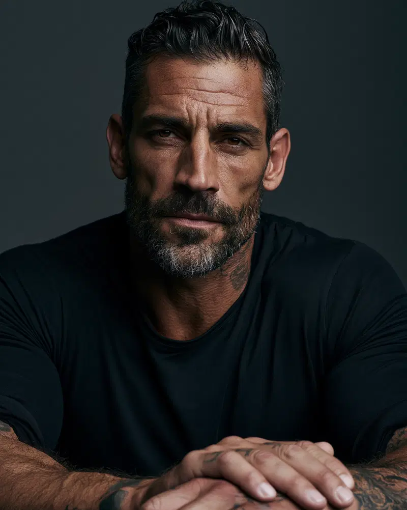 Masculine Luxury Fashion Portrait in Dark Tones
