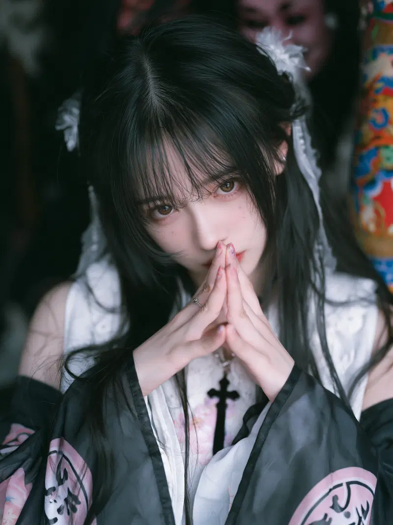 Anime-Inspired Virtual Idol Aesthetic with Cosplay Elements