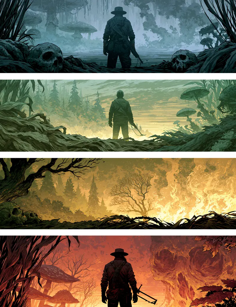 Apocalyptic Survival: Dark Cinema Poster Concept Art