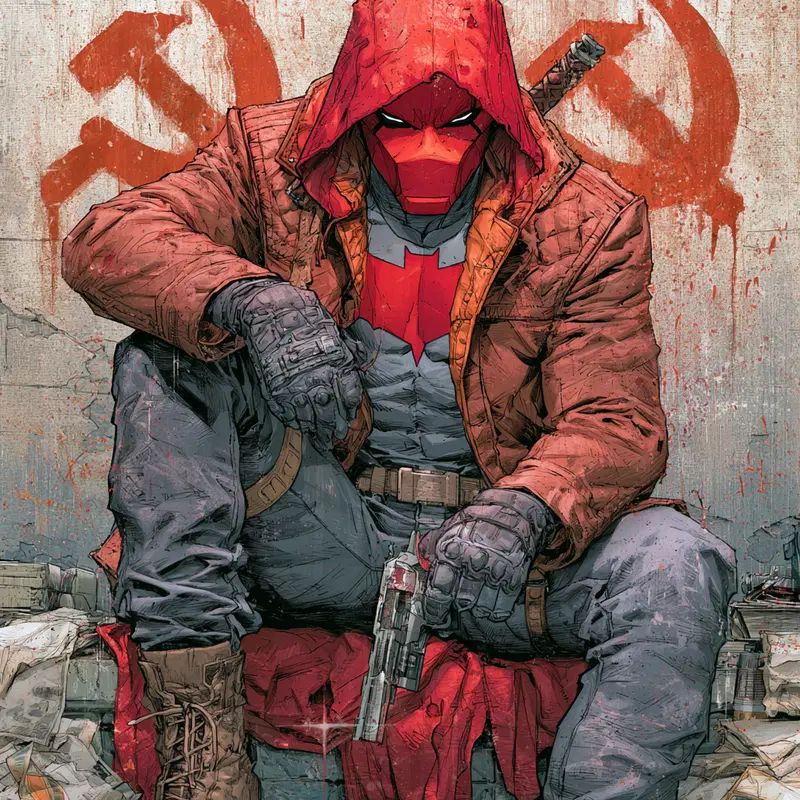 Red Hood in a Communist Inspired Aesthetic Setting
