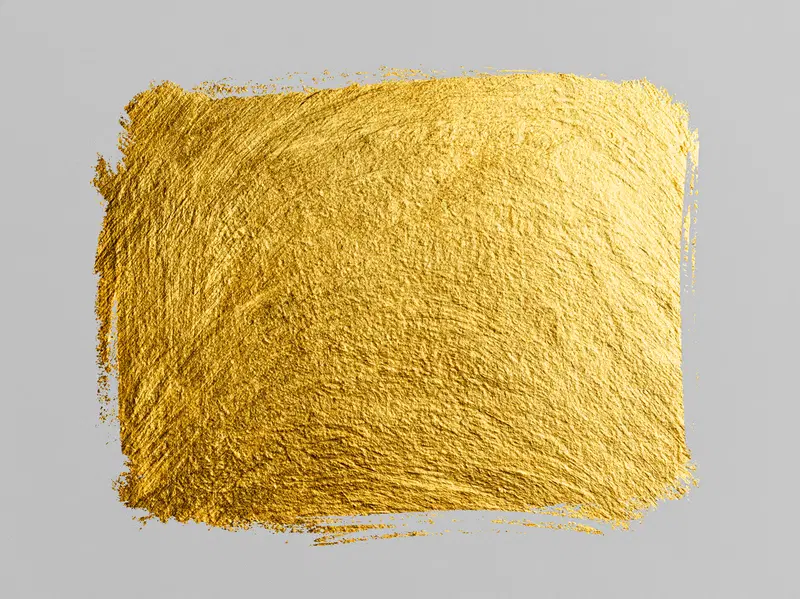 Gold Sketch Rectangle on Grey Background