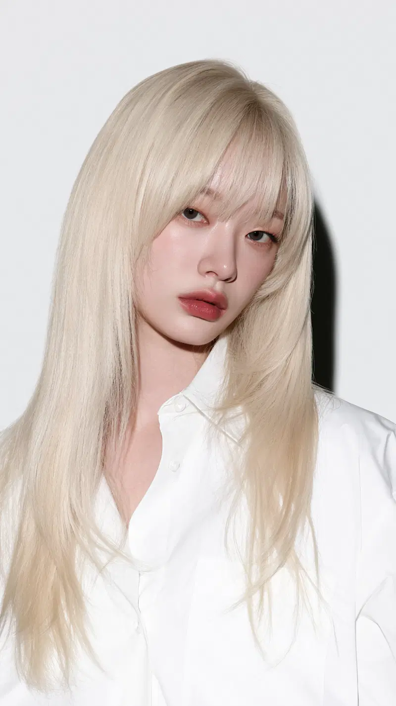 Stunning Portrait of a Korean Woman with Bangs