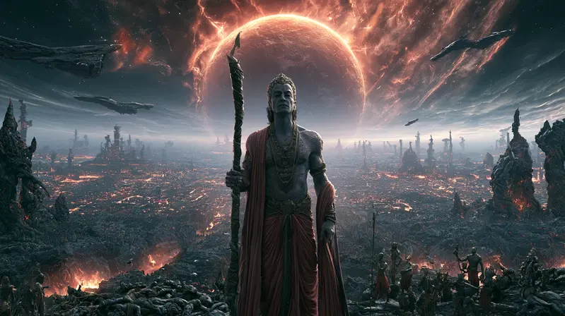 Epic Sci-Fi Adaptation of Mahabharata in a Futuristic Landscape