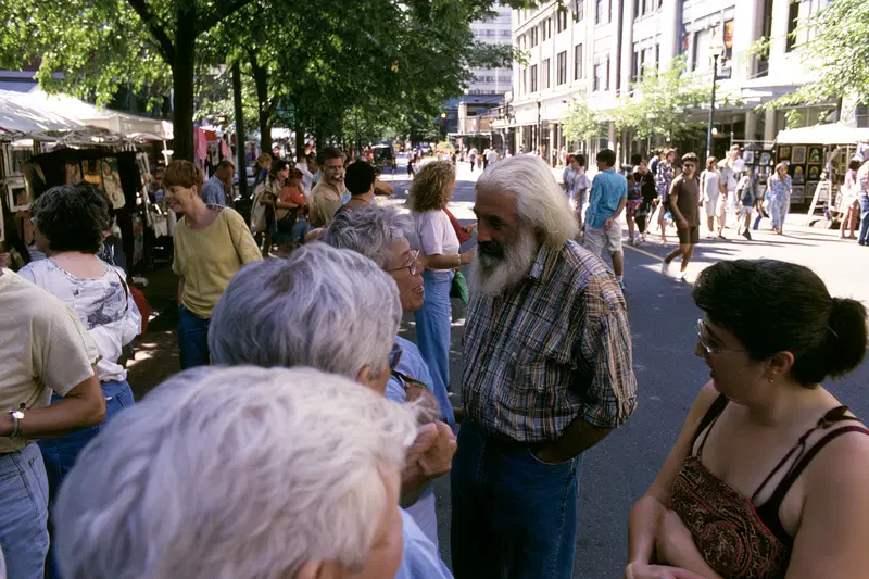 Candid Moments at a Vibrant Street Art Festival