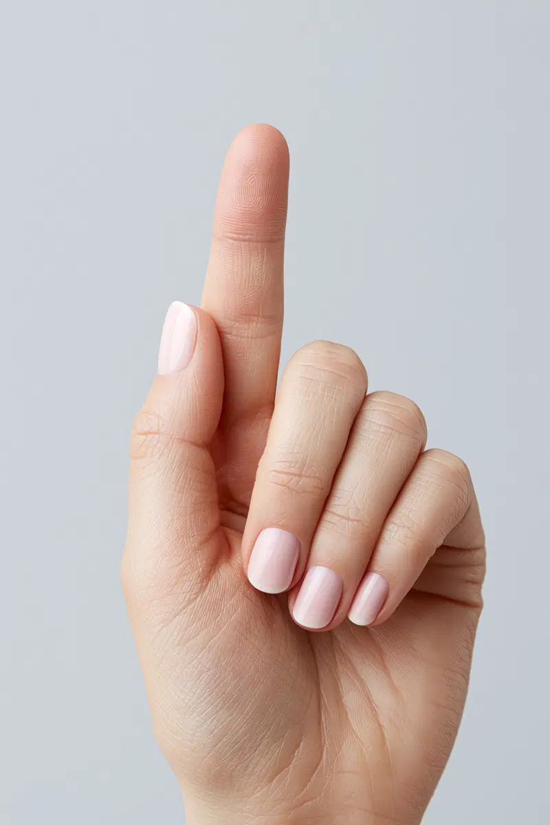 Elegant Close-Up of Fingertips with Soft Nails