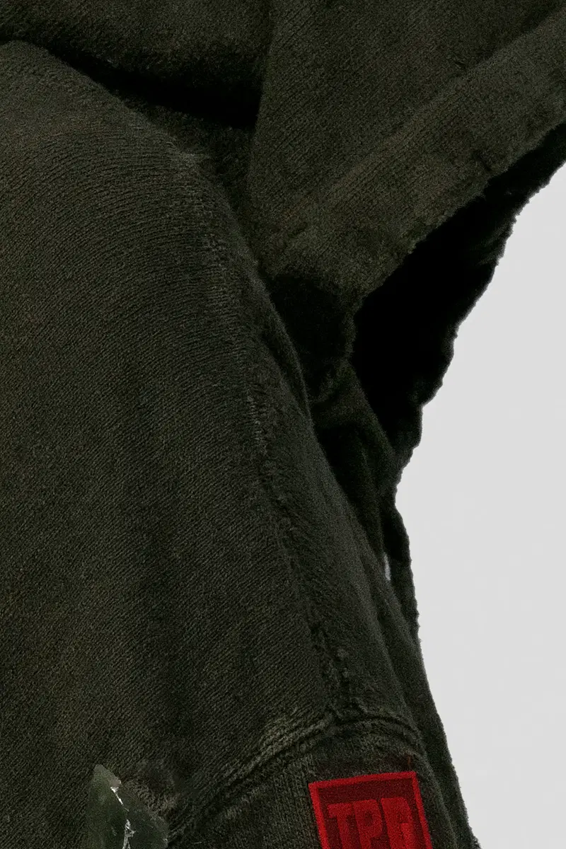Premium Heavyweight Olive Green Hoodie with Subtle Badge Detail
