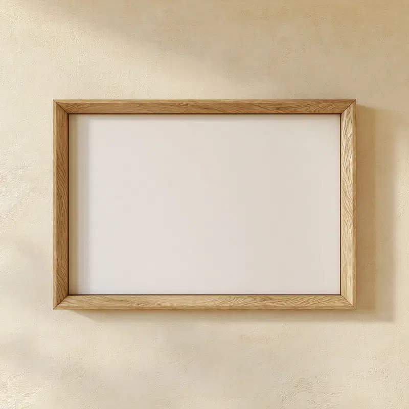 Elegant Minimalist Frame on Cream Textured Wall