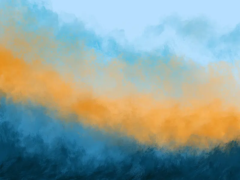Gradient Blur of Soft Blues and Oranges in Dreamy Shades