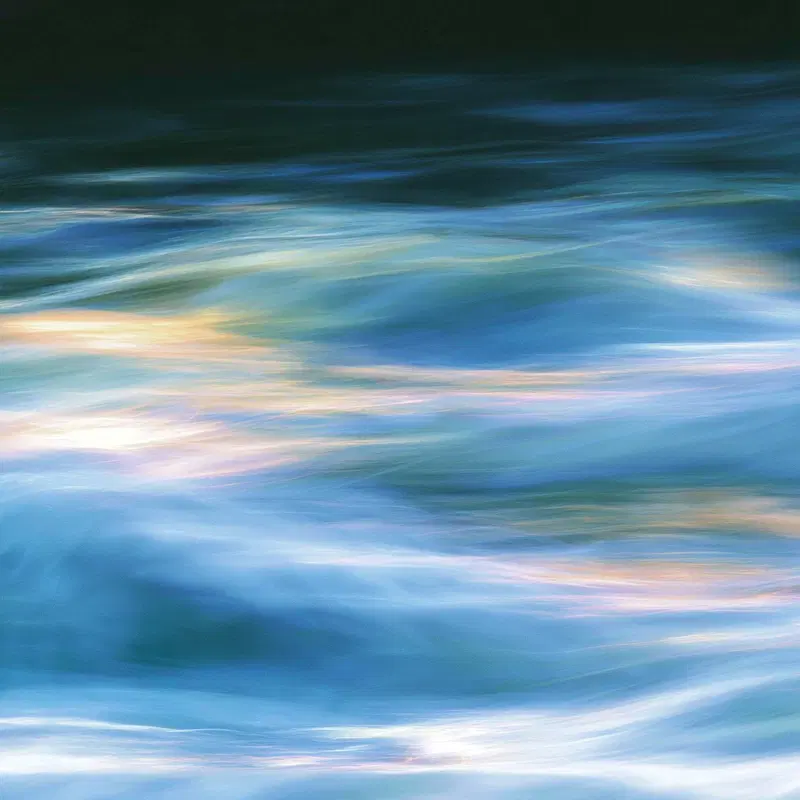 Teal Watercolors in Motion Blend and Blur